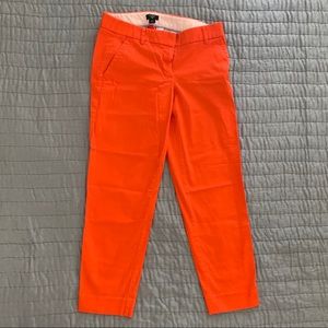 Orange Cropped City Fit Pants